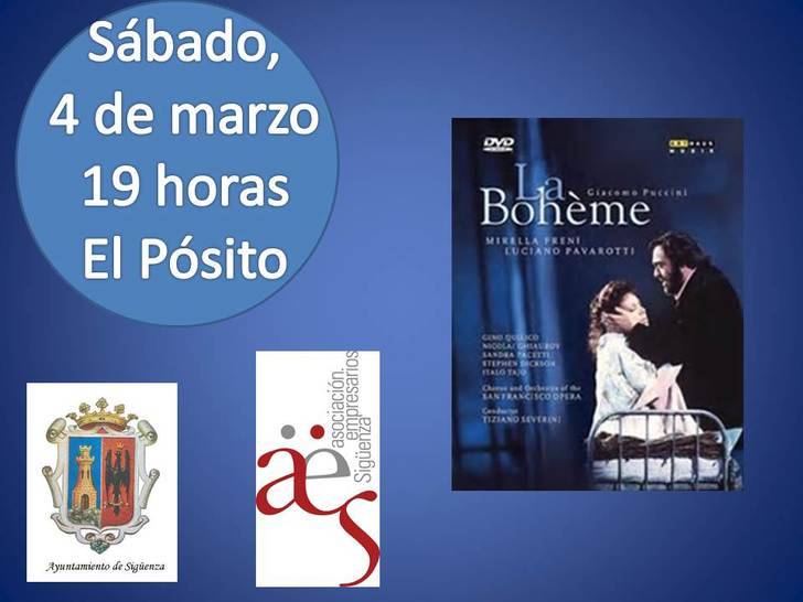 Este sábado, 'La Boheme' de Puccini en 'Vive la Opera' en Sigüenza