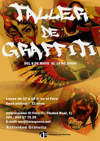 Abierta la inscripción en el taller de grafiti para mayores de 12 años en Azuqueca