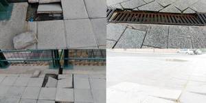 Colección de desperfectos en las calles denunciados por IU-Ahora Azuqueca