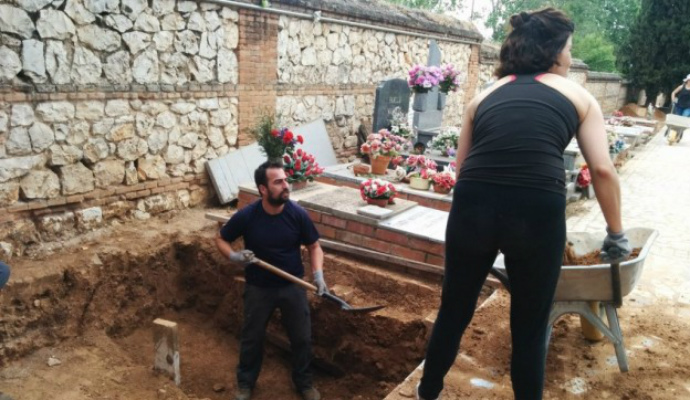Terminan las exhumaciones en la fosa nº 1 del cementerio de Guadalajara