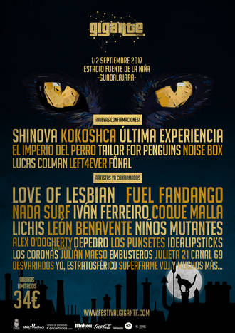 Nuevos grupos se unen al Festival Gigante 2017
