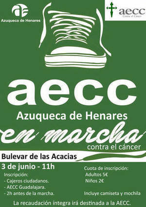 Abierta la inscripción en la carrera 'En marcha contra el cáncer' de Azuqueca