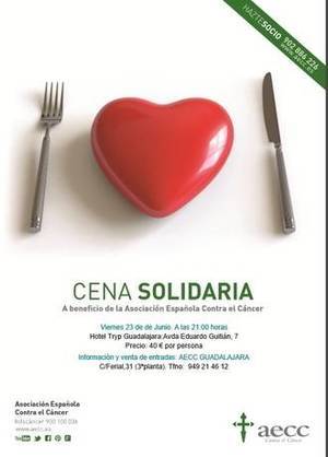 La Asociaci&#243;n Espa&#241;ola contra el C&#225;ncer celebra en Guadalajara su cena solidaria