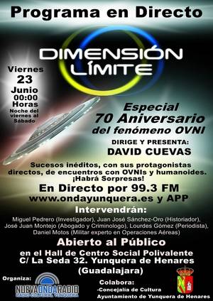 Yunquera de Henares, celebra 70 años del fenómeno «OVNI » con un evento especial