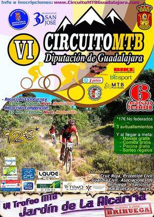 El domingo 6, VI Trofeo MTB Jardín de la Alcarria en Brihuega, sexta prueba del Circuito Diputación de Guadalajara