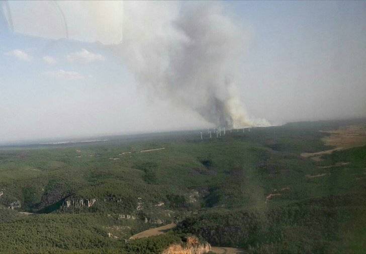 Se declara un incendio en Campillo de Altobuey, en la provincia de Cuenca