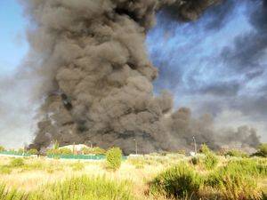 Se declara un incendio en la zona del caserío de Albolleque en Guadalajara