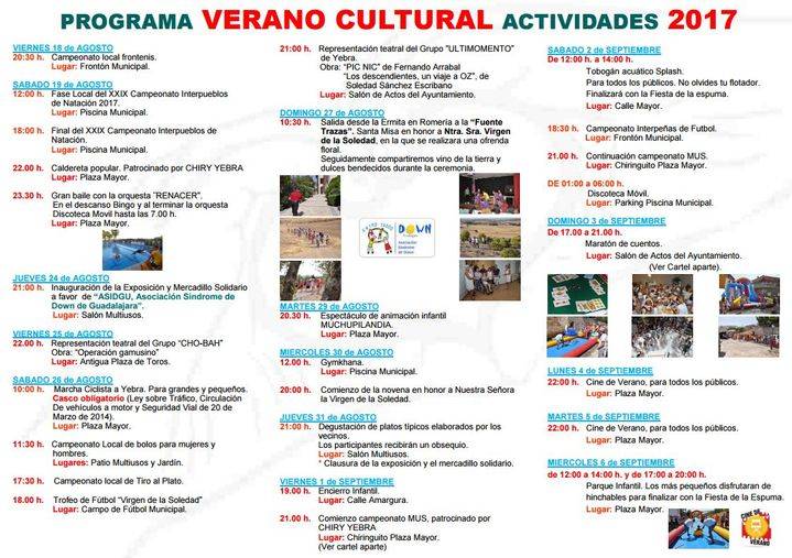 Pistoletazo de salida del intenso programa de actividades del Verano Cultural en Yebra