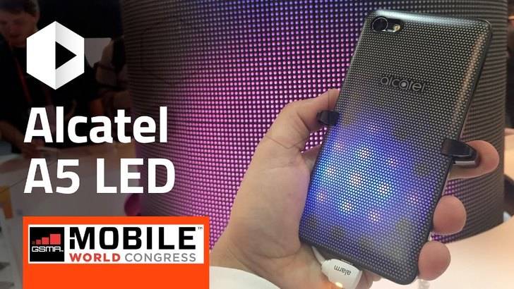 El Alcatel A5 LED, primer smartphone del mundo con carcasa LED interactiva