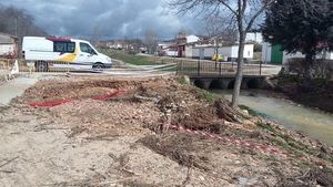 La Diputación restituye los desperfectos causados por el temporal en el arroyo de Valdenuño Fernández