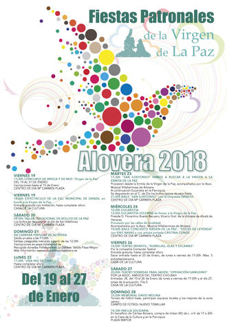 Alovera celebrará las fiestas de la Virgen de la Paz del 19 al 28 de enero