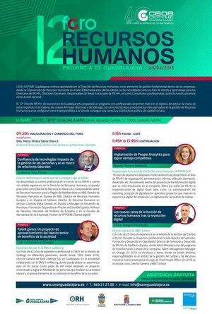 El 24 de abril se celebrará el 12º Foro de Recursos Humanos de Guadalajara