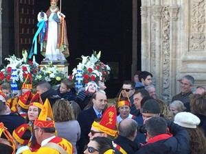 El subdelegado del Gobierno en Guadalajara, Juan Pablo Sánchez Sánchez-Seco, asiste a la festividad de San Blas en Albalate de Zorita