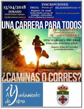 Una carrera para todos : Yebra invita a correr o caminar el próximo domingo 15 de abril