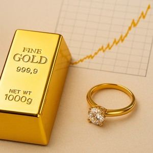El aumento del oro histórico eleva la demanda de anillos de compromiso