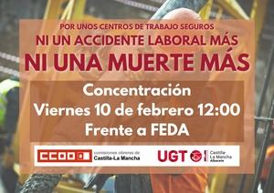 UGT Albacete lamenta que la provincia vuelva a ser escenario de un nuevo accidente laboral