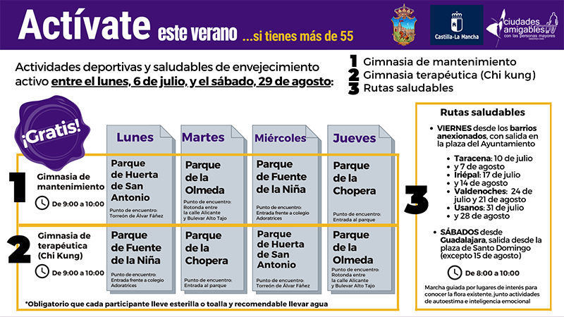 Actívate en verano para mayores de 55 en Guadalajara continúa en agosto con buena participación