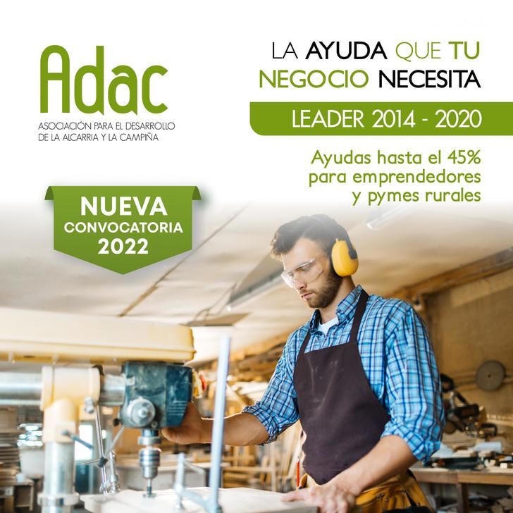 ADAC lanza una nueva convocatoria de ayudas LEADER dotada con 300.000 euros para emprendedores, pymes y cooperativas agroalimentarias