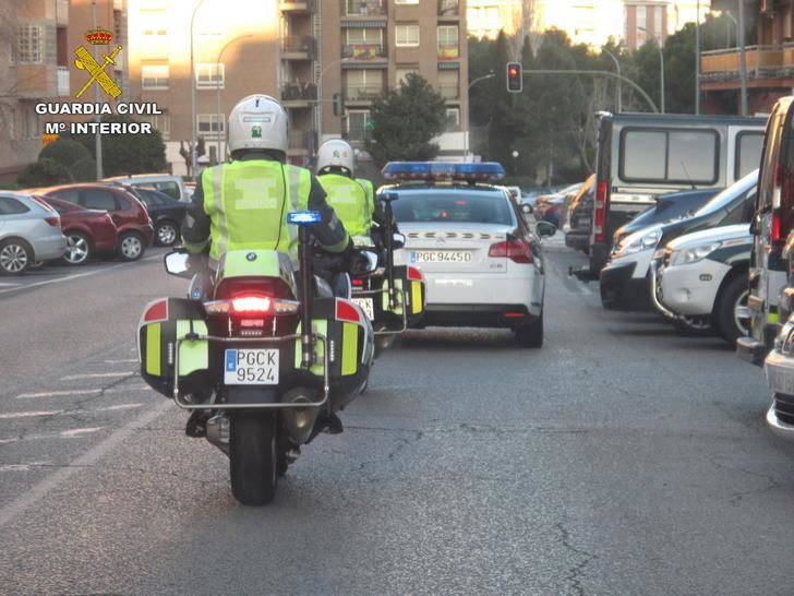 La Guardia Civil detectó 38 alcoholemias positivas en carreteras de la provincia de Guadalajara el pasado fin de semana