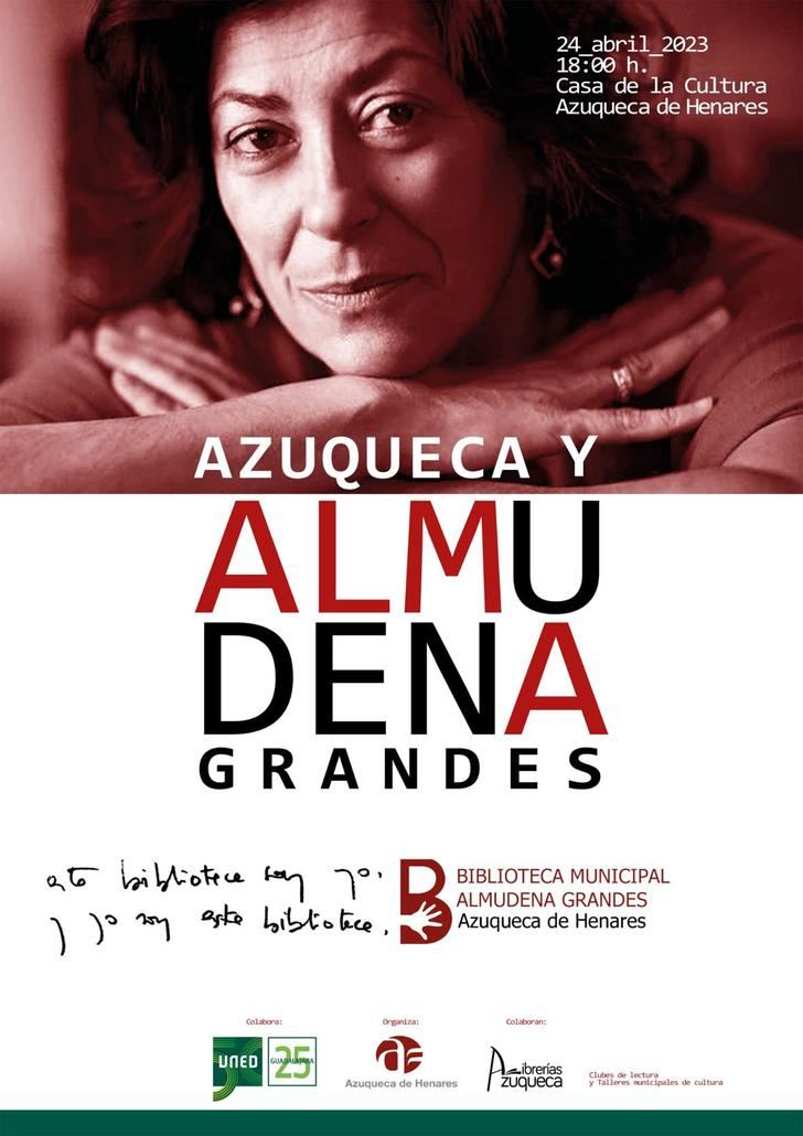 Azuqueca homenajeará a Almudena Grandes el lunes 24, con un acto en el que participará Luis García Montero