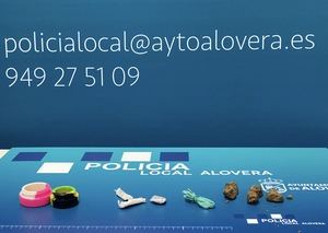 Operación antidroga en Alovera por la nueva Unidad de Apoyo a la Seguridad de la Policía Local