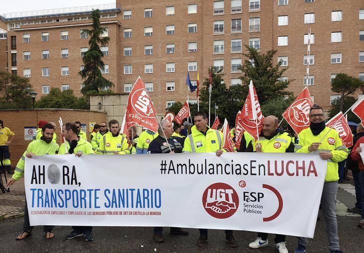 Los trabajadores de las ambulancias en Castilla la Mancha piden más fondos a la Junta para la firma de un nuevo Convenio Colectivo