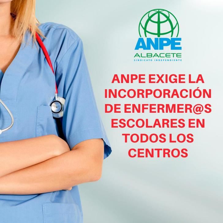 ANPE : Por Tu Salud, Por Tu Escuela, SÍ a la Enfermera Escolar