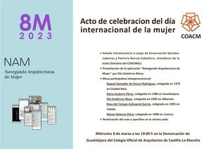 El COACM celebrar&#225; el 8M con un acto abierto al p&#250;blico en su Demarcaci&#243;n de Guadalajara