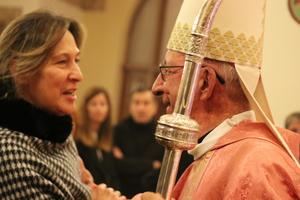La alcaldesa asiste a la despedida del obispo Atilano Rodríguez en Guadalajara 