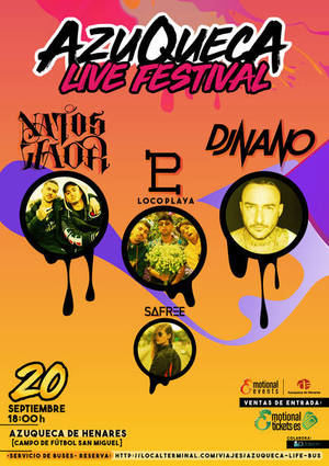 A la venta las entradas para el 'Azuqueca Live Festival' con Natos y Waor, DJ Nano, Locoplaya y Safree