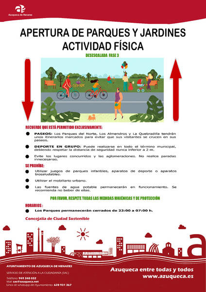 El lunes 8 de junio vuelve el mercadillo, abren grandes parques, zonas caninas y podología en el Centro de Ocio de Azuqueca