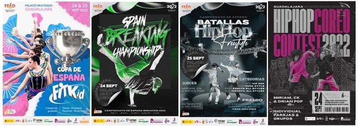 Un total de 550 deportistas compiten este fin de semana en los campeonatos de España de Baile Deportivo que se celebran en el Multiusos de Guadalajara