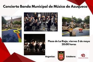 La Banda de M&#250;sica de Azuqueca ofrece un concierto en la plaza de La Rioja