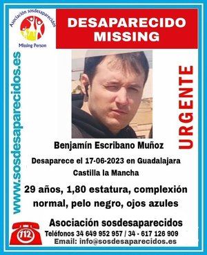 Buscan a un joven 29 años desaparecido este fin de semana en Guadalajara