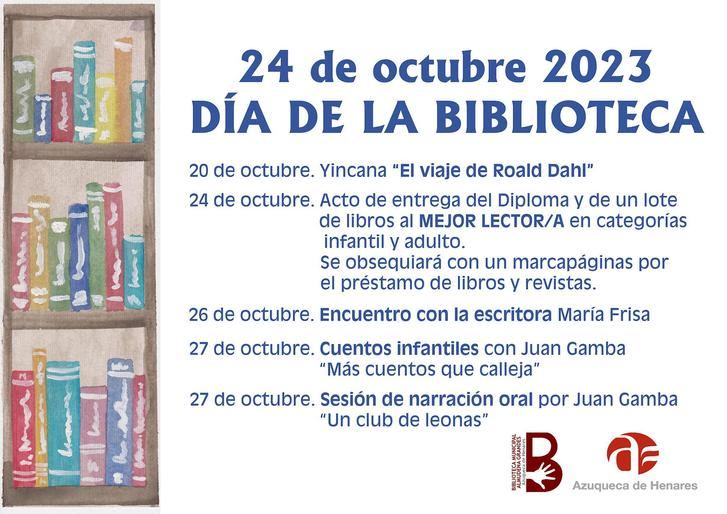 El Día de las Bibliotecas en Azuqueca trae premios para los lectores, sesiones de cuentos y animación a la lectura y un encuentro con María Frisa