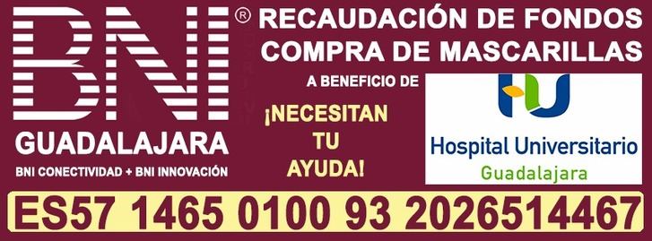 El BNI y el Hospital General Universitario se unen para traer mascarillas a Guadalajara