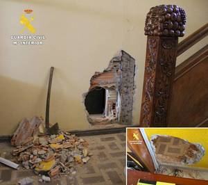 Roban en una sucursal de IberCaja en Alcolea del Pinar haciendo un butrón en la casa de al lado