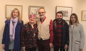 Inaugurada en Cabanillas la exposición con los "Dibujos" de Quique Burgos