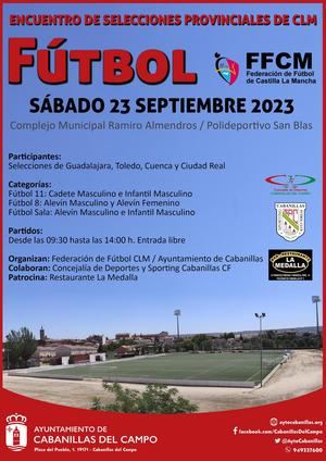 El próximo sábado 23 de septiembre Cabanillas acoge un Encuentro de Selecciones Provinciales de Fútbol,