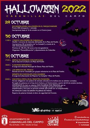 Halloween 2022 en Cabanillas: Excursión a la Warner, desfile de mascotas disfrazadas, escenas del terror y disco móvil, del 29 al 31 de octubre