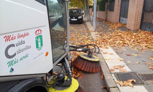 Arranca el dispositivo especial de refuerzo de los Servicios de Limpieza para la recogida de hojas en Cabanillas
