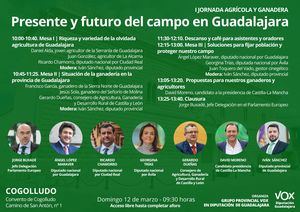 Cogolludo reúne este domingo a expertos y políticos para hablar del presente y futuro del campo en Guadalajara