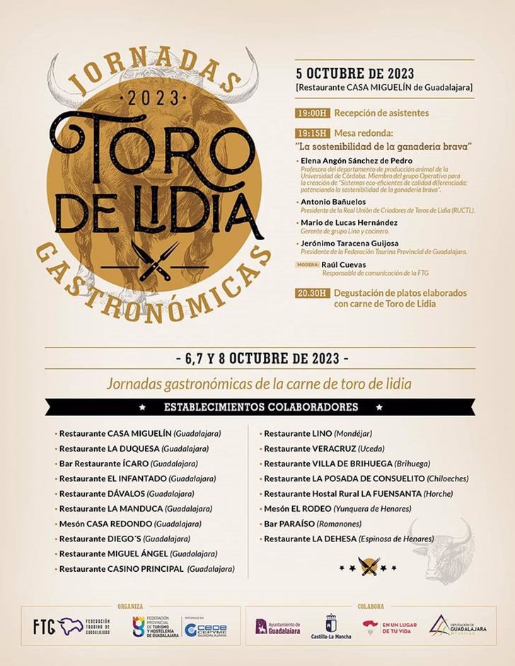 18 restaurantes de Guadalajara participan en las I Jornadas Gastronómicas de la carne de toro de lidia