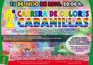 El sábado 13 de julio, 2ª Carrera de Colores de Cabanillas del Campo