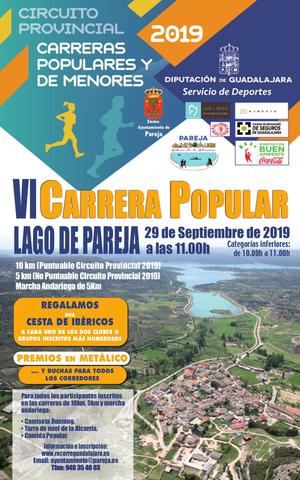 El domingo 29 se celebra la VI Carrera Popular Lago de Pareja, s&#233;ptima prueba del Circuito Diputaci&#243;n de Guadalajara