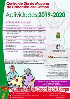 Ya es posible inscribirse a las actividades anuales del Centro de Día de Mayores de Cabanillas