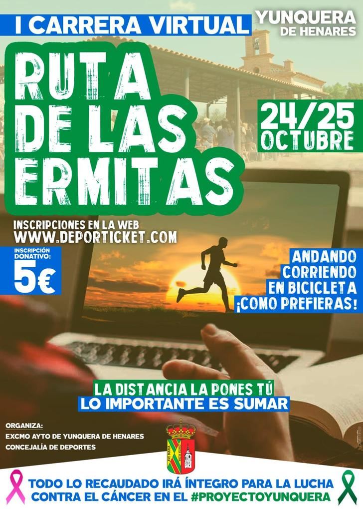 Este jueves se abren las inscripciones para la Carrera Virtual de la Ruta de las Ermitas en Yunquera de Henares
