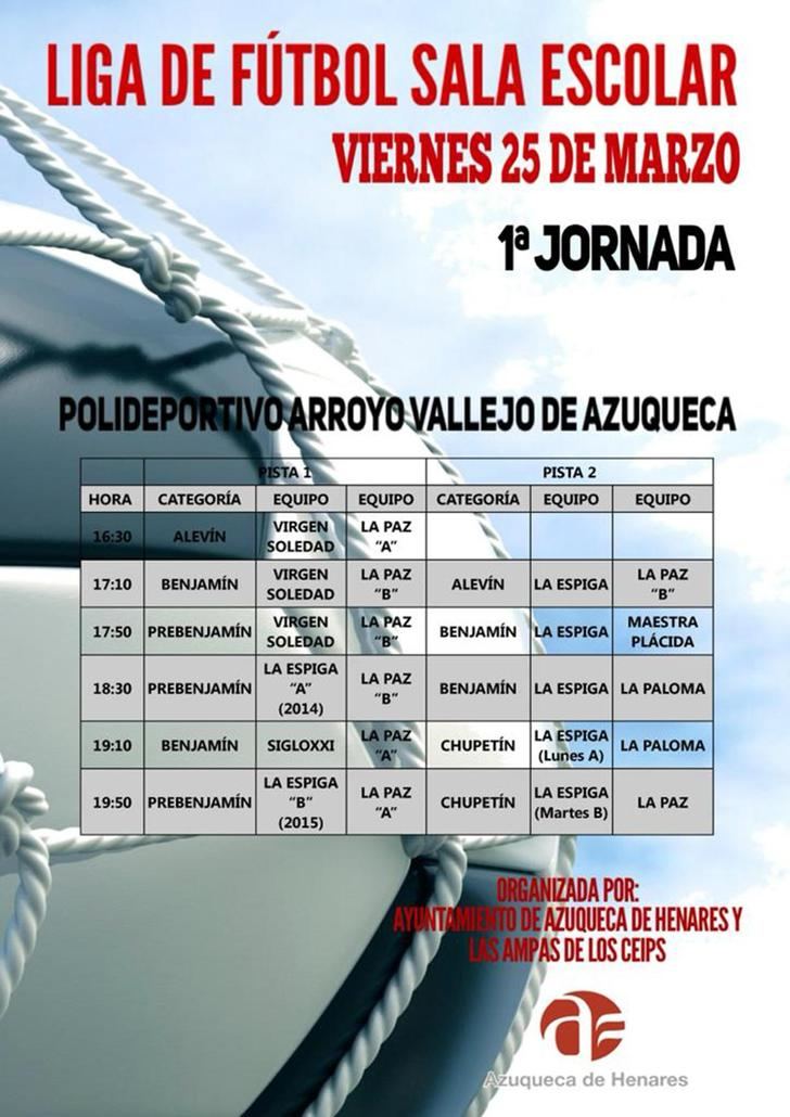 Este viernes, empieza la Liga de Fútbol Sala Escolar de Azuqueca