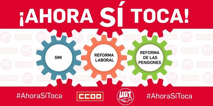 CCOO y UGT reanudan las movilizaciones este lunes 12 de abril para presionar al Gobierno que cumpla con la agenda de reformas sociales comprometidas