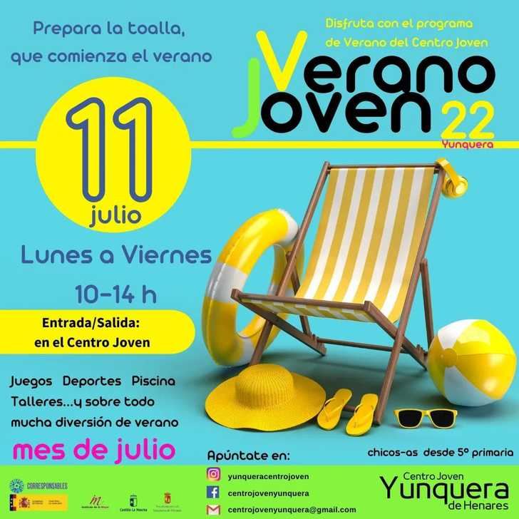 Las actividades del Centro Joven de Yunquera de Henares se trasladan a la piscina municipal durante el verano